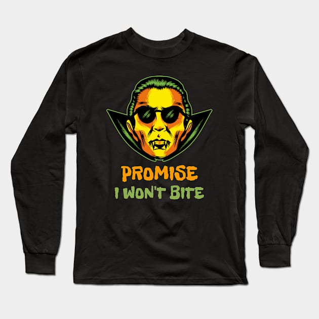 Promise I Won't Bite - Dracula Long Sleeve T-Shirt by Dodo&FriendsStore